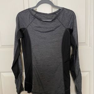 Lululemon Casual Top, size 6, black with charocal gray